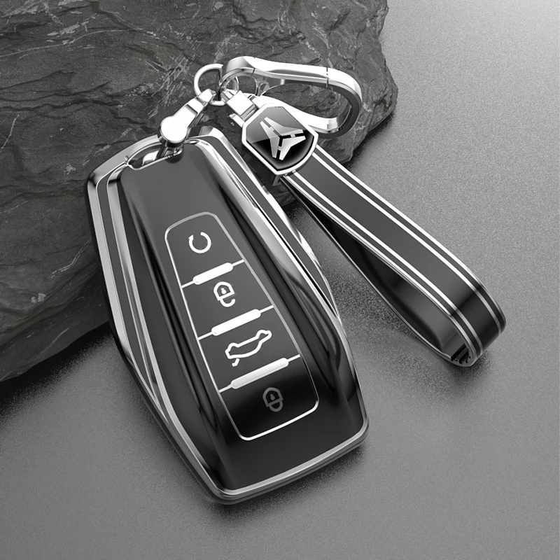 TPU Auto Smart Key Abdeckung Fall Shell Fob Für Geely Coolray X6 X7 Emgrand Global Hawk GX7 Halter KeyChain Protector zubehör