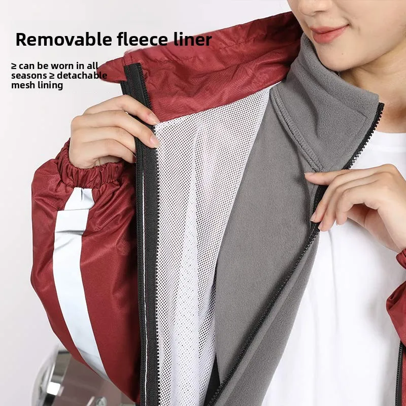 Winter Motorcycle Jumpsuit with Detachable Liner four Seasons Windproof Snowmobile Jacket detachable giacca moto uomo