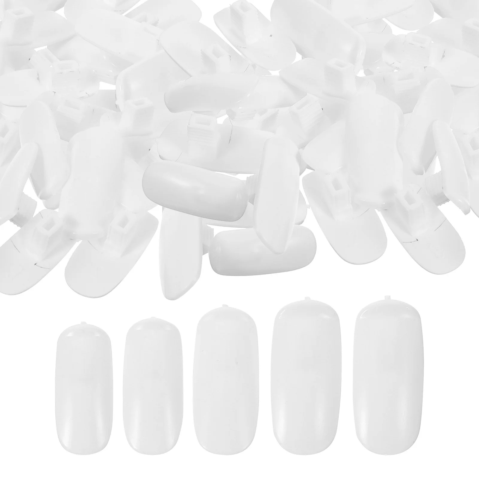 

100 pcs Mechanical Hand Tips Smooth Surface Practice Nails For Art Training Nail Display Sticks Nail Accessories