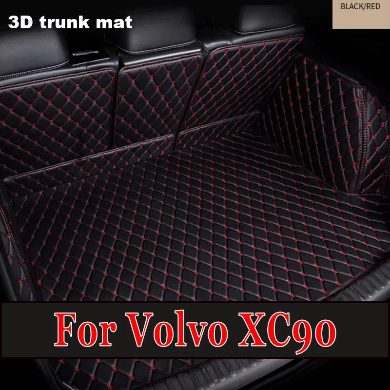 

Car trunk mat for Volvo XC90 Seven seats 2016 2017 2018 2019 2020 2021 2022 Cargo Liner Carpet Interior Parts Accessories Cover