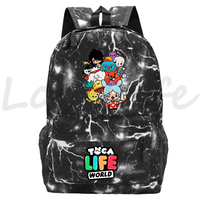 Mochila escolar Toca Life World para niños y niñas, morral escolar de dibujos animados, sencillo, Kawaii, diario, novedad