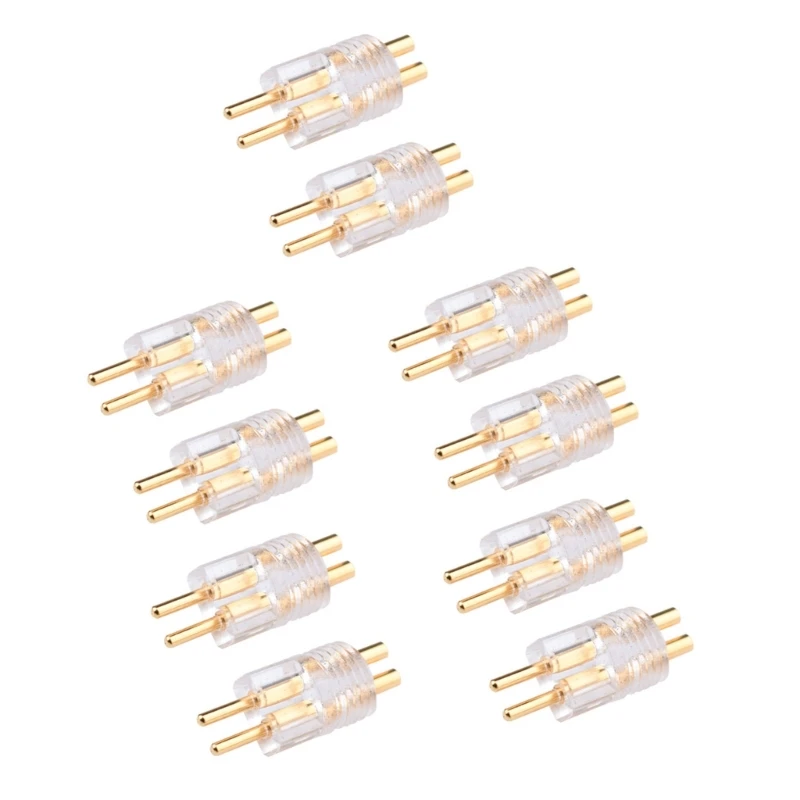45BB 10 chiếc Pin mạ vàng 0,78mm DIY Cáp nghe 2Pin Nhà 0,78Pin có khe cắm