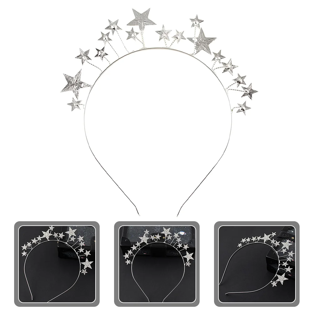 Star Headband Women Hair Decor Bridal Rhinestone Hoops Party Fashion Prime Ornament Woman