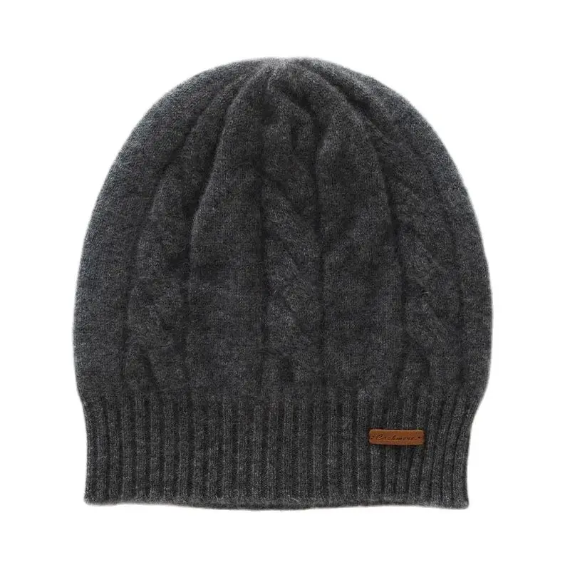 BirdTree, 100%Pure Cashmere Knitted Hats, Women Men 2024 Autumn Winter New, Fashion Thicken Versatile Commute Warm Cap A48910QC