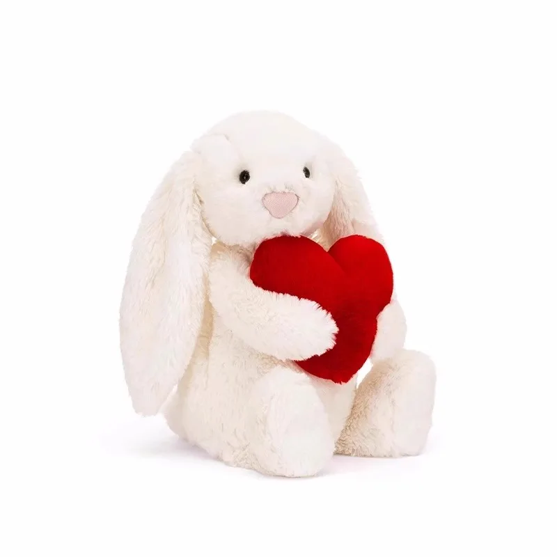 

Original 30cm Cute Shy Rabbit Holding A Birthday Cake Plush Doll Accompanying Pets Kids Child Gift Bedside Doll Toy