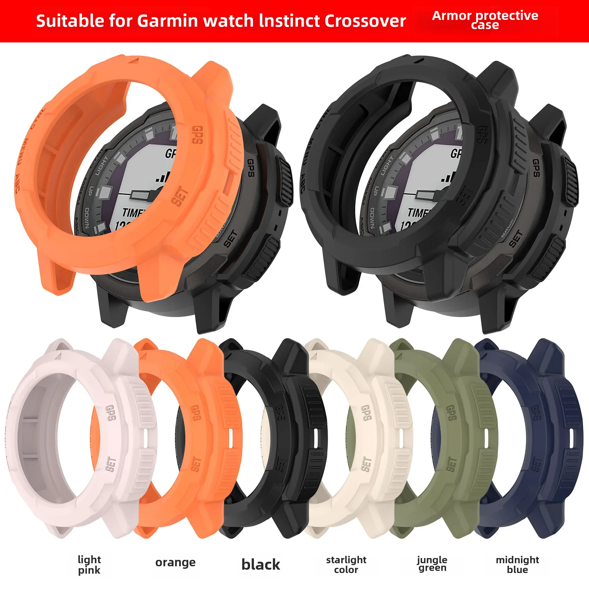 Garmin Instinct Crossover Watch Protective Case Hollow Armor Shell Suitable For Smart Accessories Tablets