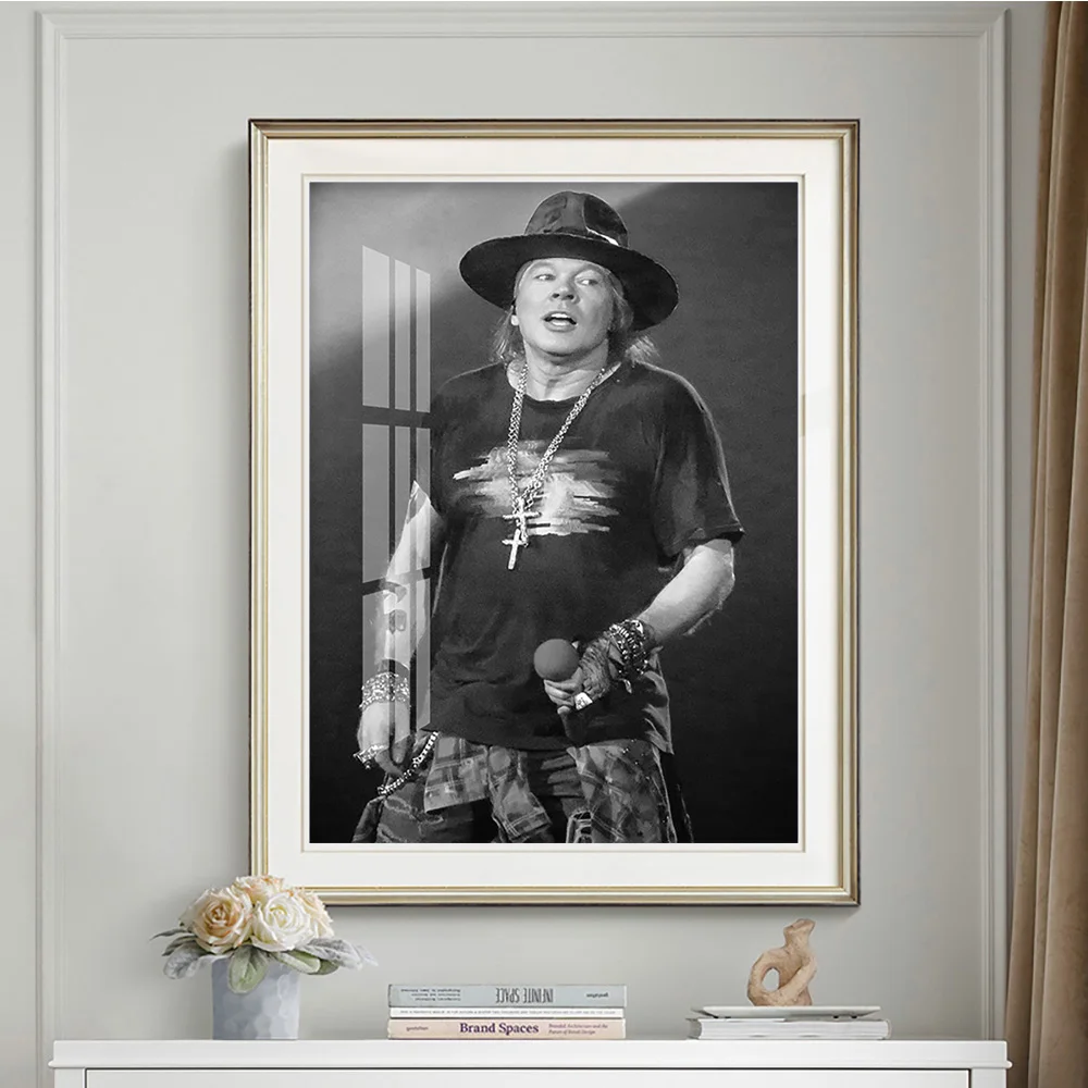 Axl روز موسيقى الروك المغني ستار عالية الوضوح الطباعة المشارك حائط لوح رسم صور لغرفة المعيشة ديكور المنزل #6