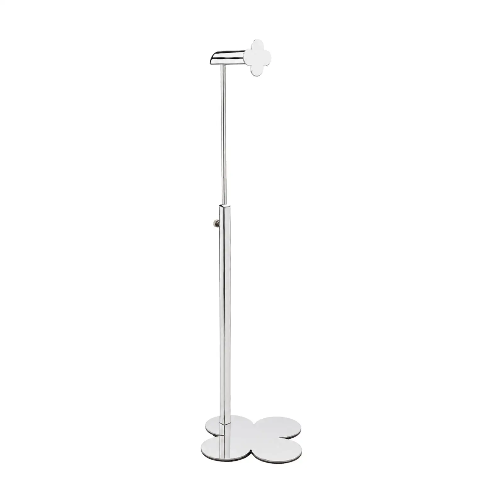 Freestanding Handbag Display Rack Stainless Steel Purse Organizer Stand Adjustable Height for Boutique Bedroom Closet Storage