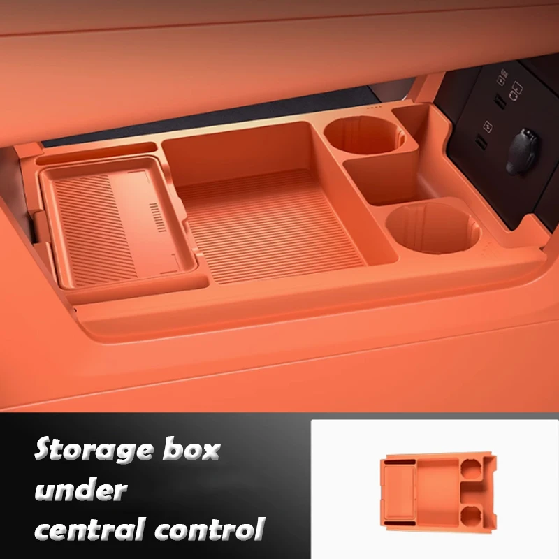 

For LYNK CO 900 2025 Storage Box Under Central Control Food Grade Silicone Storage Car Accessories