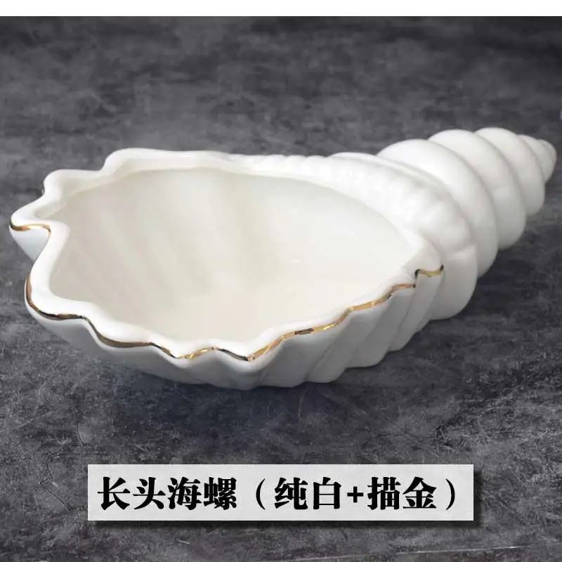 Irregular Conch Bowl Kitchen Tableware Bowls and Plates Ceramic Salad Western Pasta Plate 6 Inches