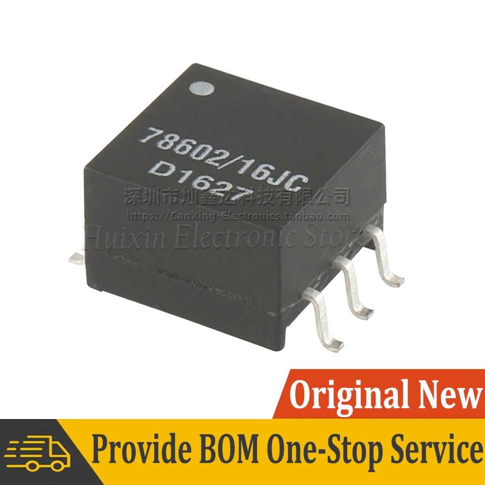 

2pcs 78602/16JC 78602 16JC Signal Pulse Transformer Inductance 4mH 1:1:1 1000V 1KV Isolation Pulse Transformer General Purpose