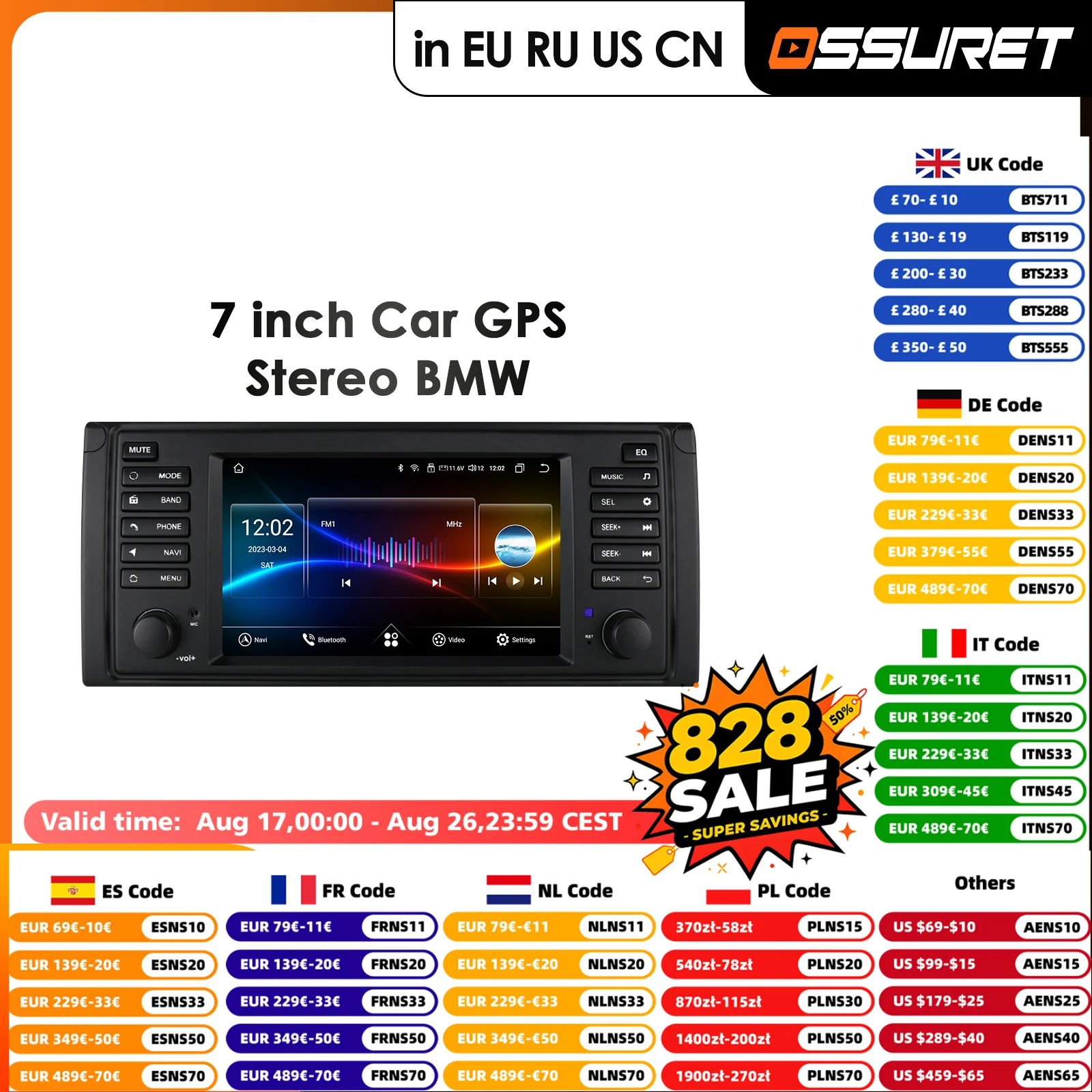 Lecteur de limitation d'autoradio Android Carplay pour BMW, E39, E53, M5, 1995-2003, navigation GPS, unité de sauna stéréo, systèmes intelligents de voiture
