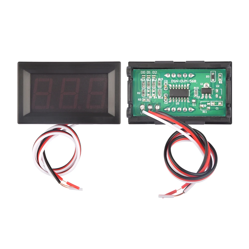 DC 0-100V Digital Mini Voltmeter Gauge Tester Mount Car Motorcycle Battery Monitor Volt Voltage Meter 0.56\