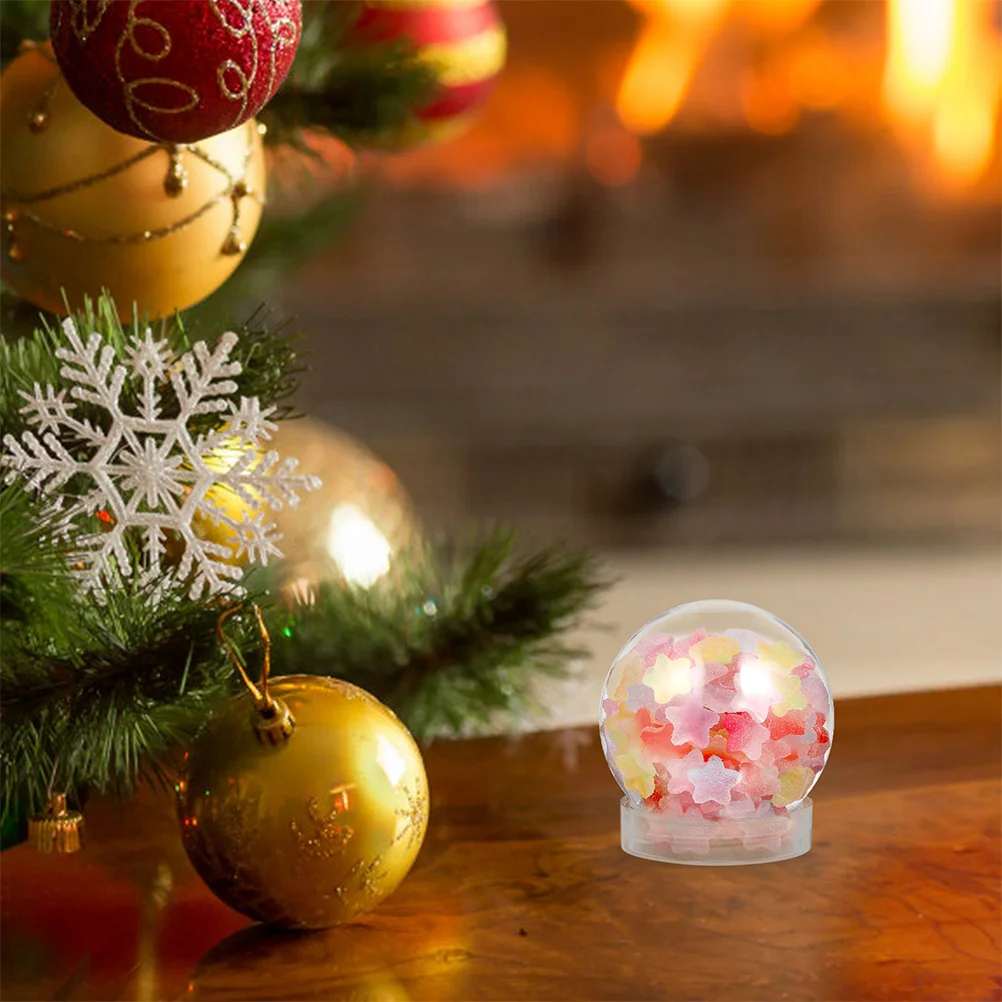 

20Pcs Small Transparent DIY Snow Globe Craft Jar with Screw Off Cap for Homemade Decorations Gift Packaging Candy Storage Bulk