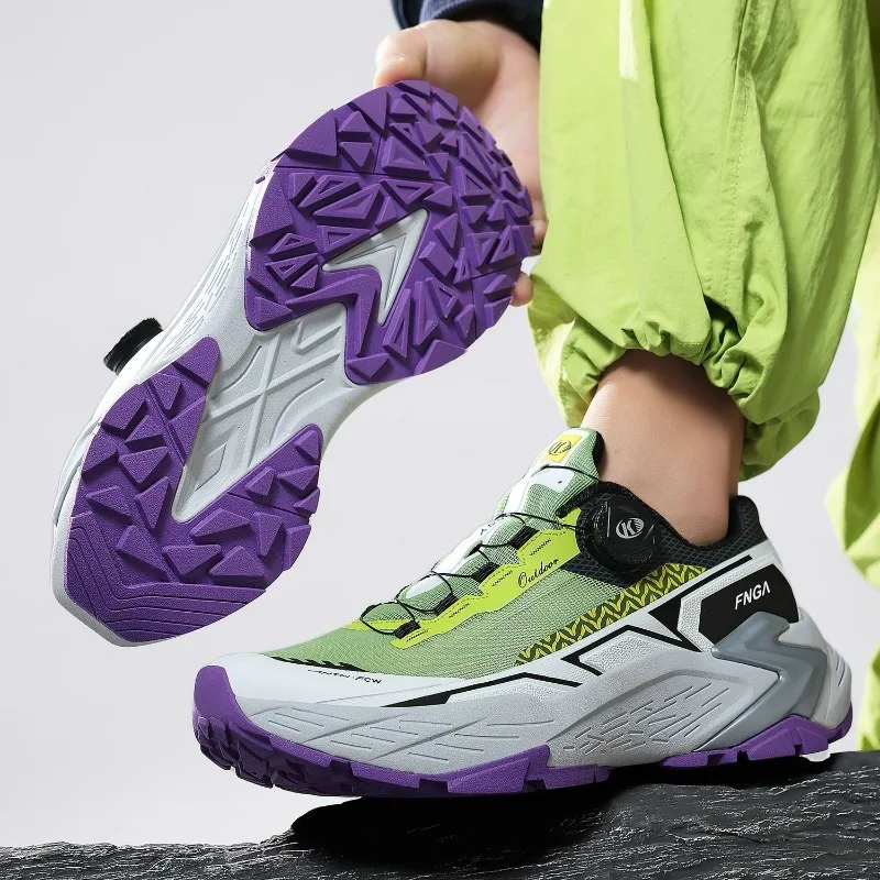 

Мужские кроссовки для трейлраннинга 2026 года, черно-зеленые, для ходьбы, с быстрой шнуровкой, спортивная обувь высшего качества