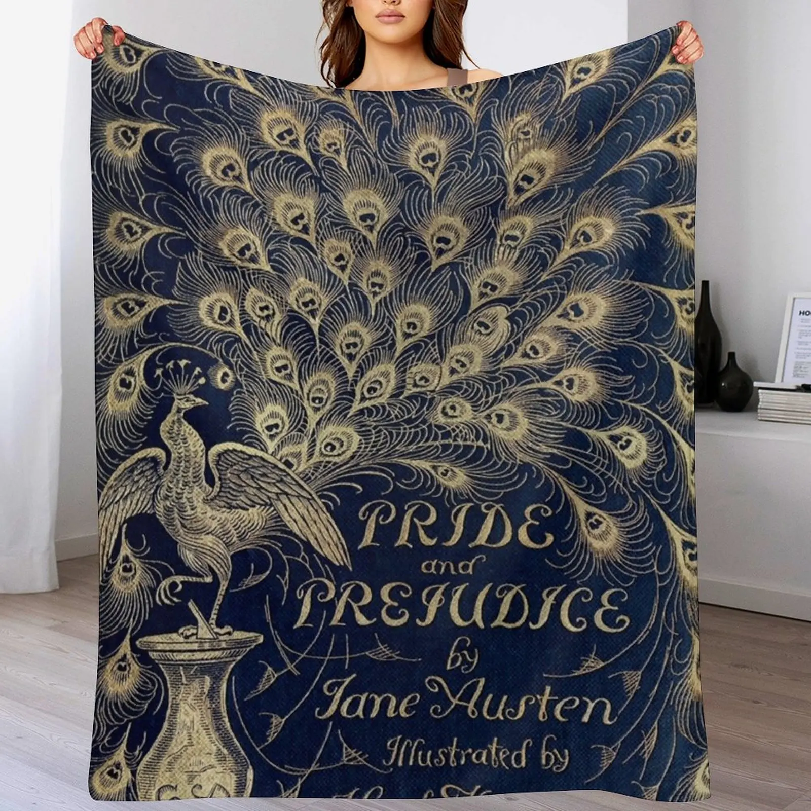 

Pride and Prejudice Peacock Cover Throw Blanket