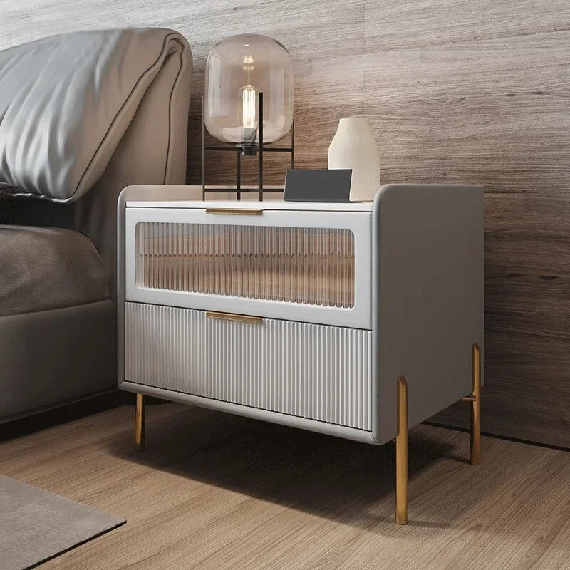 Decorative Nordic Nightstands Drawer Fashion Wooden Modern Design Bedside Table Storage Locker Stand Mobilya Modern Furniture