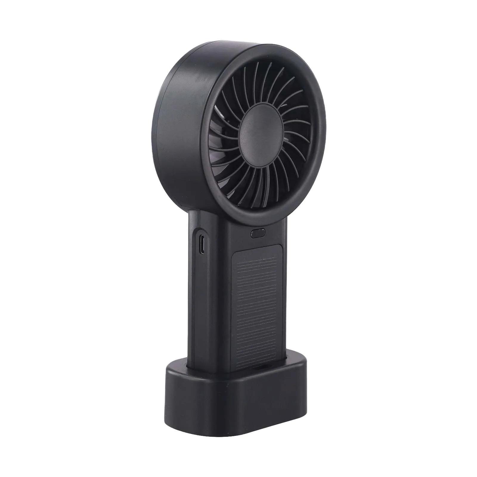 Battery 3.7V 1200mAH Solar Handheld Fan Solar Charging Handheld Fan Handheld Fan Portable Desktop Fan Solar Charging Function