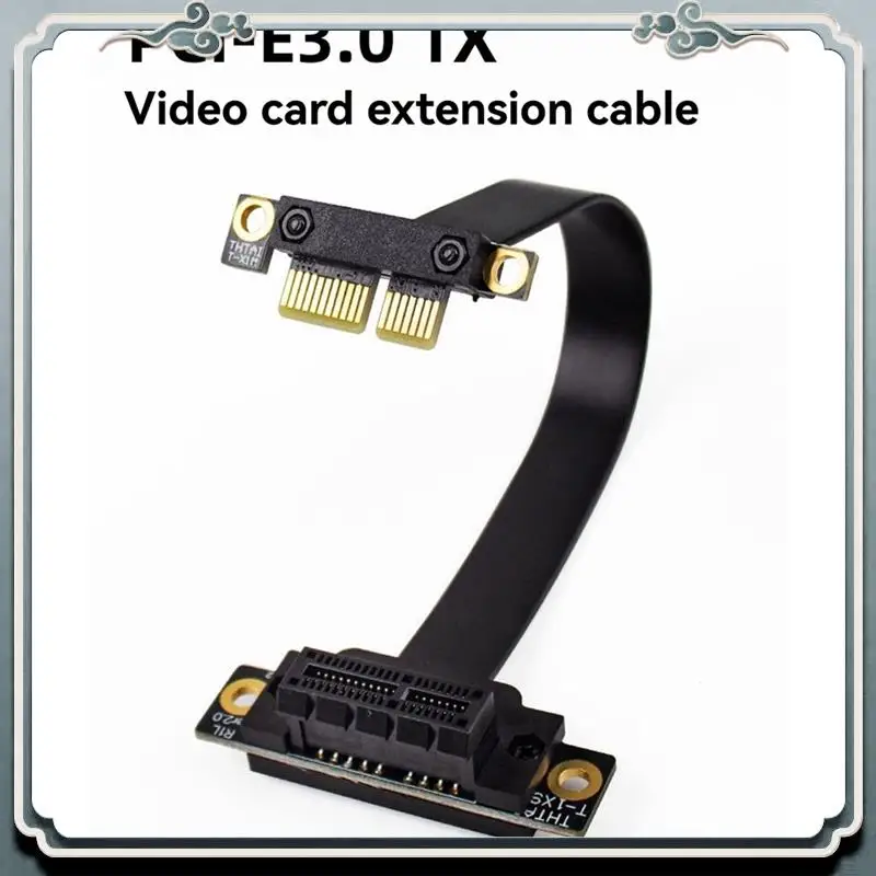 PCI-E 1X موسع محول PCI-Express 3.0 1X ذكر إلى أنثى الناهض كابل PCIE 1X تمديد كابل 90 درجة 15 سنتيمتر