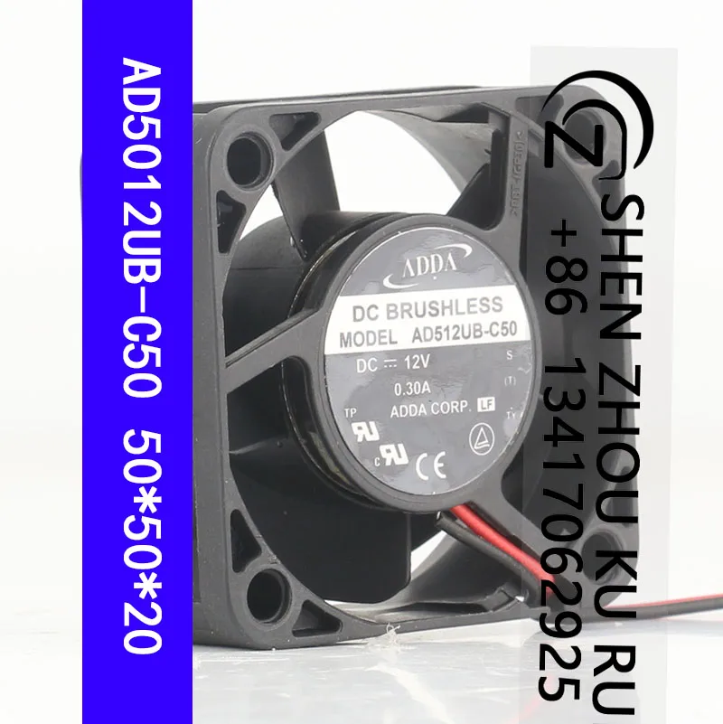 Taiwan ADDA new original model AD5012UB-C50 featuring 12V 0.30A CPU with silent operation dual ball bearings and a cooling fan