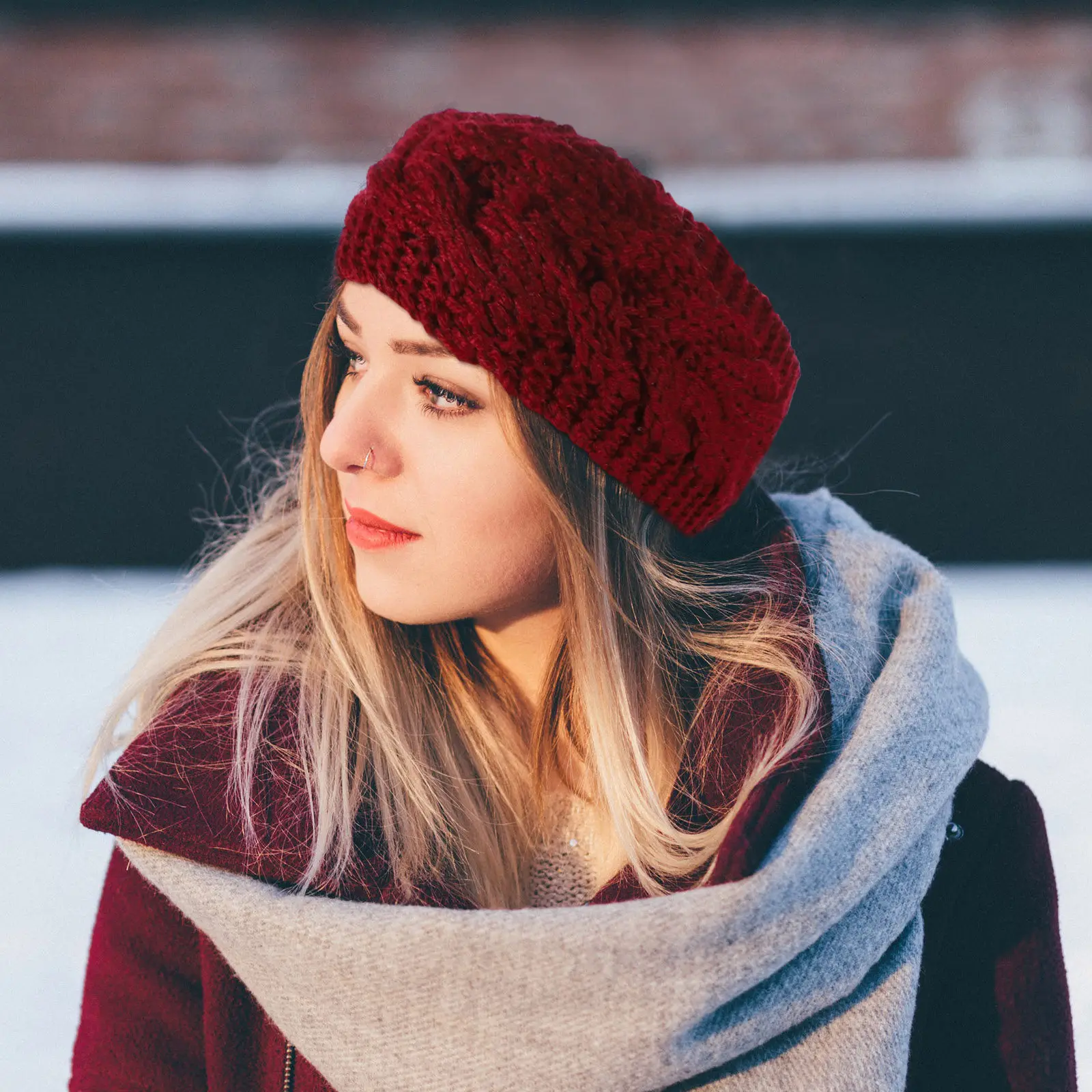 

5Pcs Elastic Knitted Headband Women Ear Warmer Hairband Winter Wrap Warm Lightweight Knit Wool Hair Accessory for Skiing Camping
