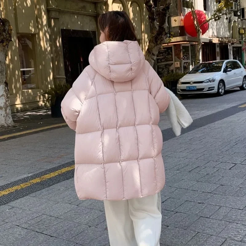 Unten Baumwolle Mantel Frauen Parkas Winter 2025 Neue Koreanische Warme Baumwolle Gefütterte Jacke Starke Mit Kapuze Windjacke Oberbekleidung Damen Top Flut