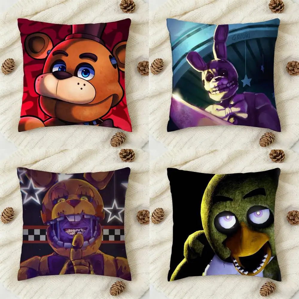 

Fnaf Five-nights-At-Freddys Double-sided Printed Square Decorative Cushion Cover for Sofa Living Room Home Decor