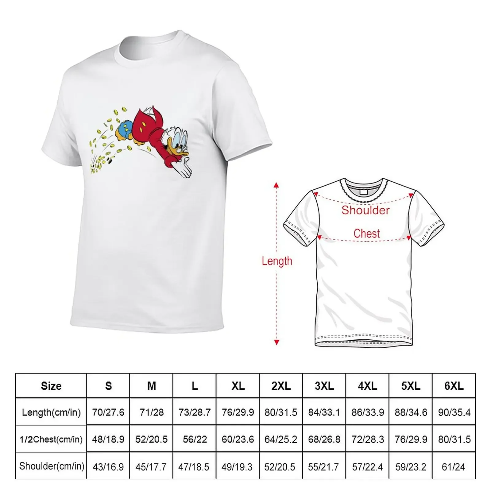 New Fly gold cartoon poster T-Shirt t-shirts man summer clothes custom t shirt mens plain t shirts