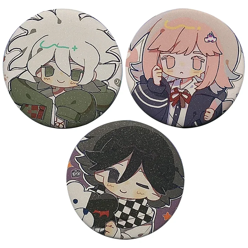 Danganronpa Trigger Happy Havoc Brooch Pin Cute Naegi Makoto Jewelry Kirigiri Kyoko Brooches for Women Junko Enoshima Accesorios