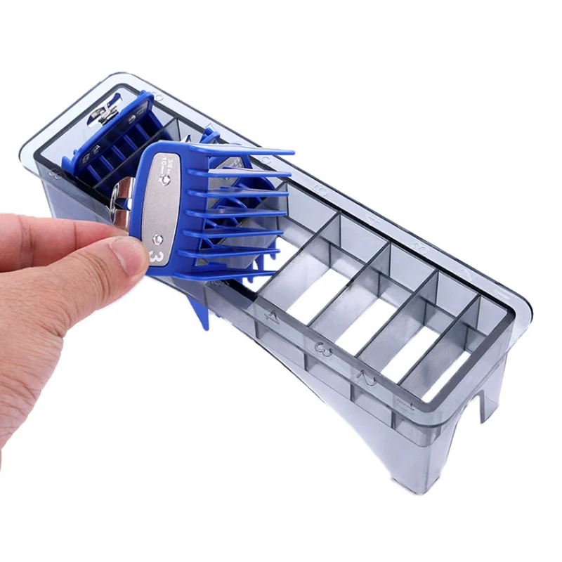 8/10 Grid Limit Comb Hair Clipper Storage Organization Box Hair Salon Tool Special Accessories Hair Clipper Storage