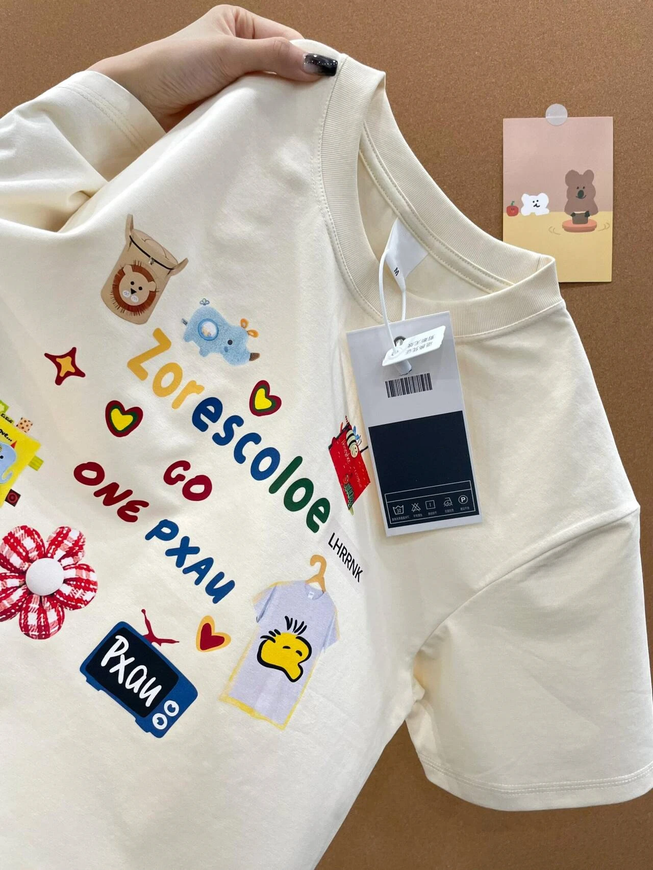 

Retro Japanese Cartoon Print Pure Cotton ort Sve T-irt ex Summer Casual Wear round Ne Top for Youth