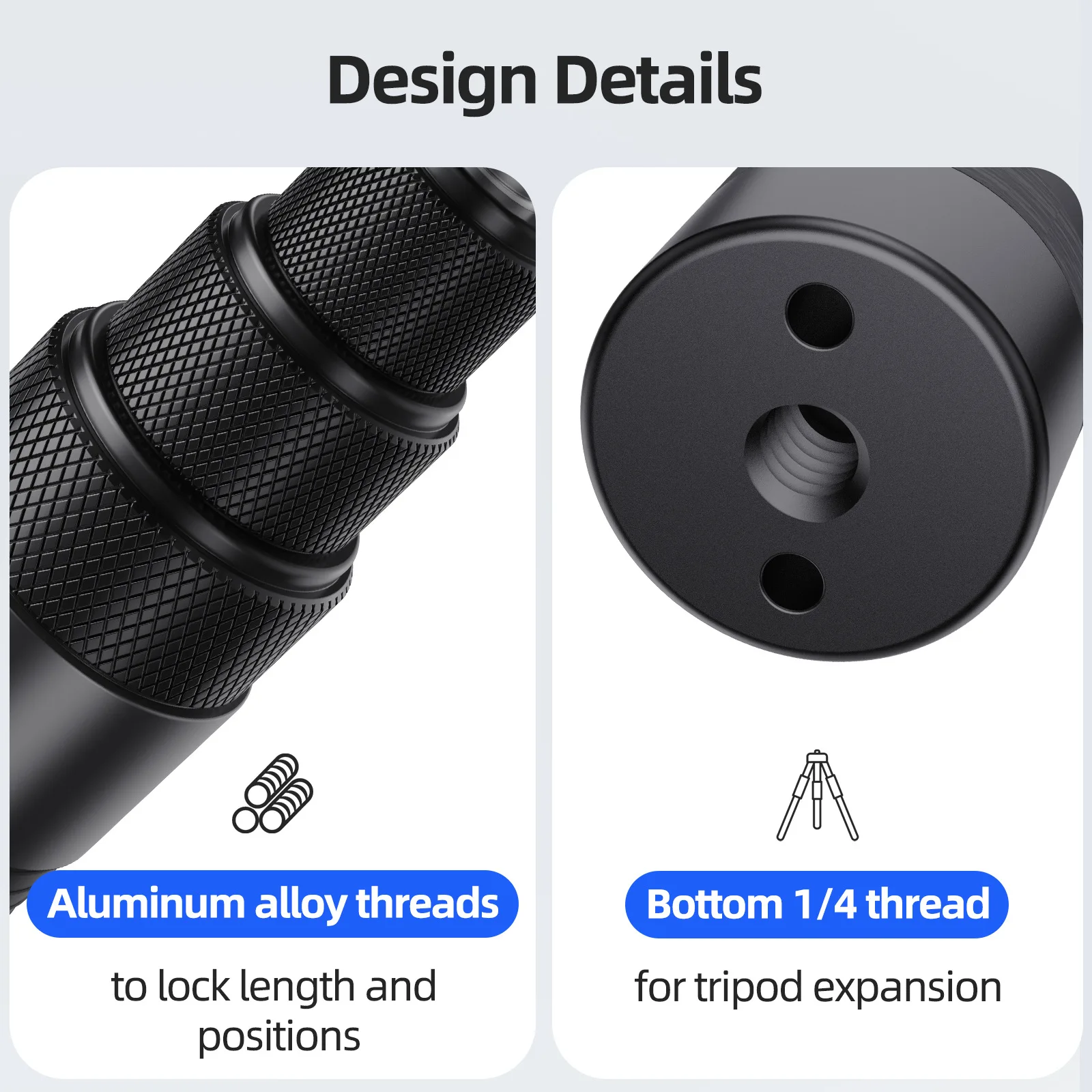 aMagisn 1.2M Invisible Selfie Stick , Carbon Fiber Extended Monopod 47.2\
