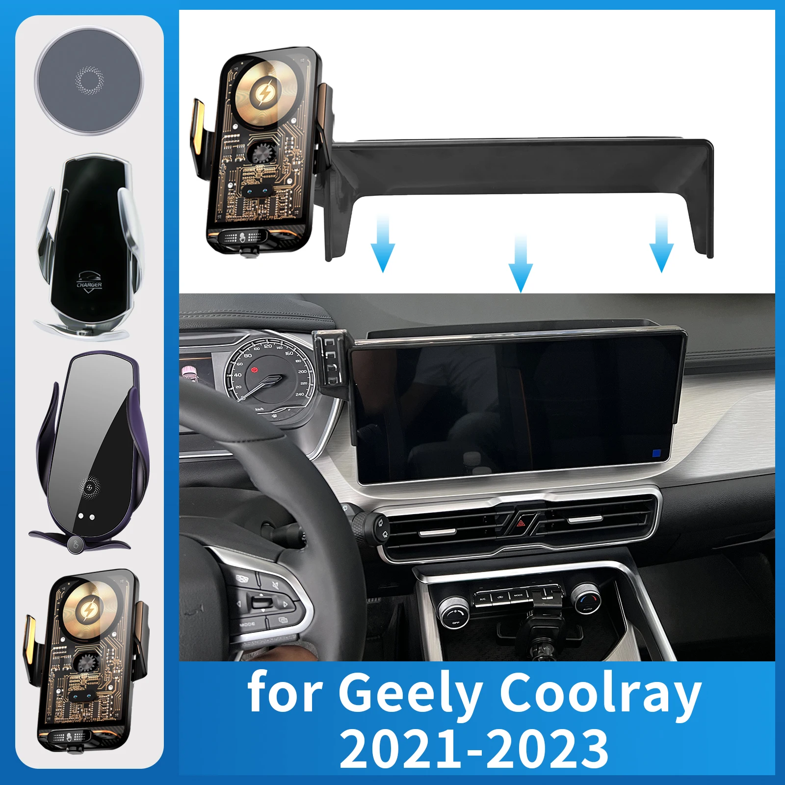 

Car Mobile Phone Holder for Geely Coolray 2021-2023 Charging GPS Bracket Navigation Stand Auto Accessories