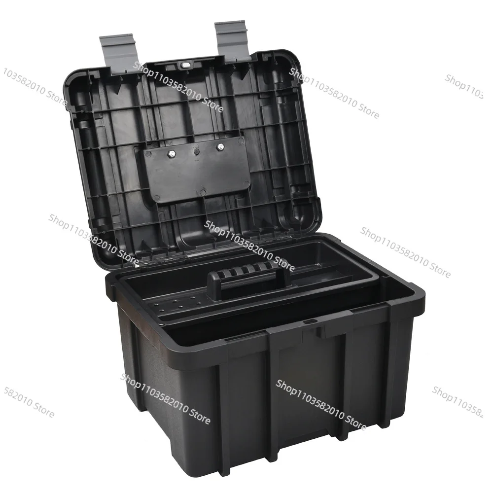 頑丈なポータブルツールボックス-pp素材-16インチ-家庭用収納-プロ仕様メンテナンスツールボックス