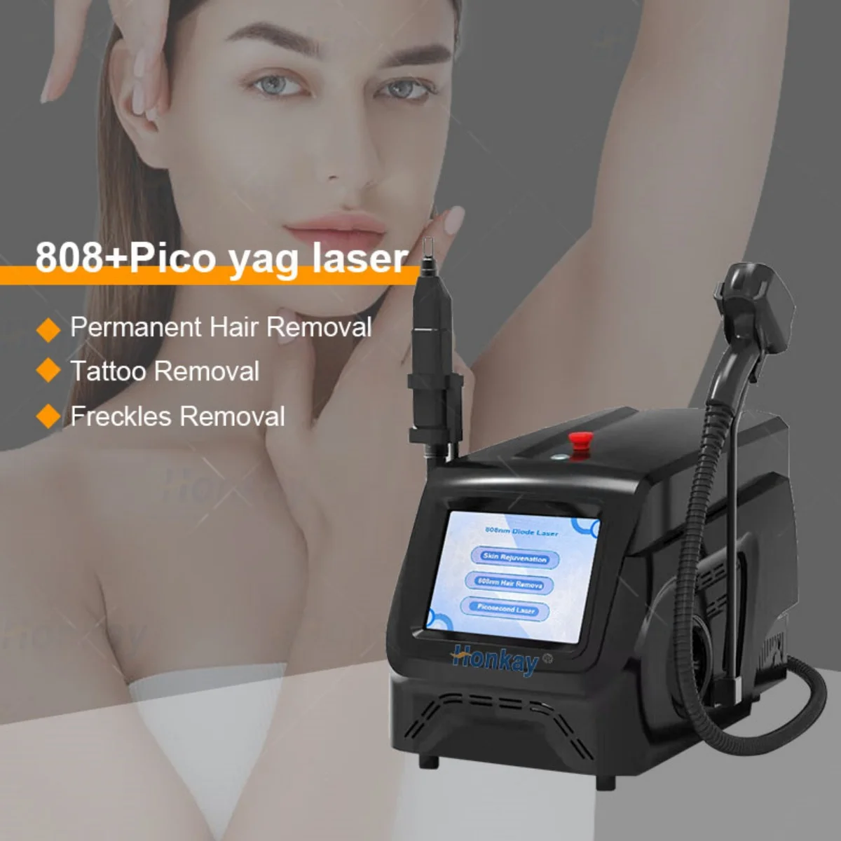 Diode Hair Laser Three Waves Length Plus Pico 2 In 1 Laser Diode Pico 808 Diode Laser And Pico 2in1 Skin Care Machine