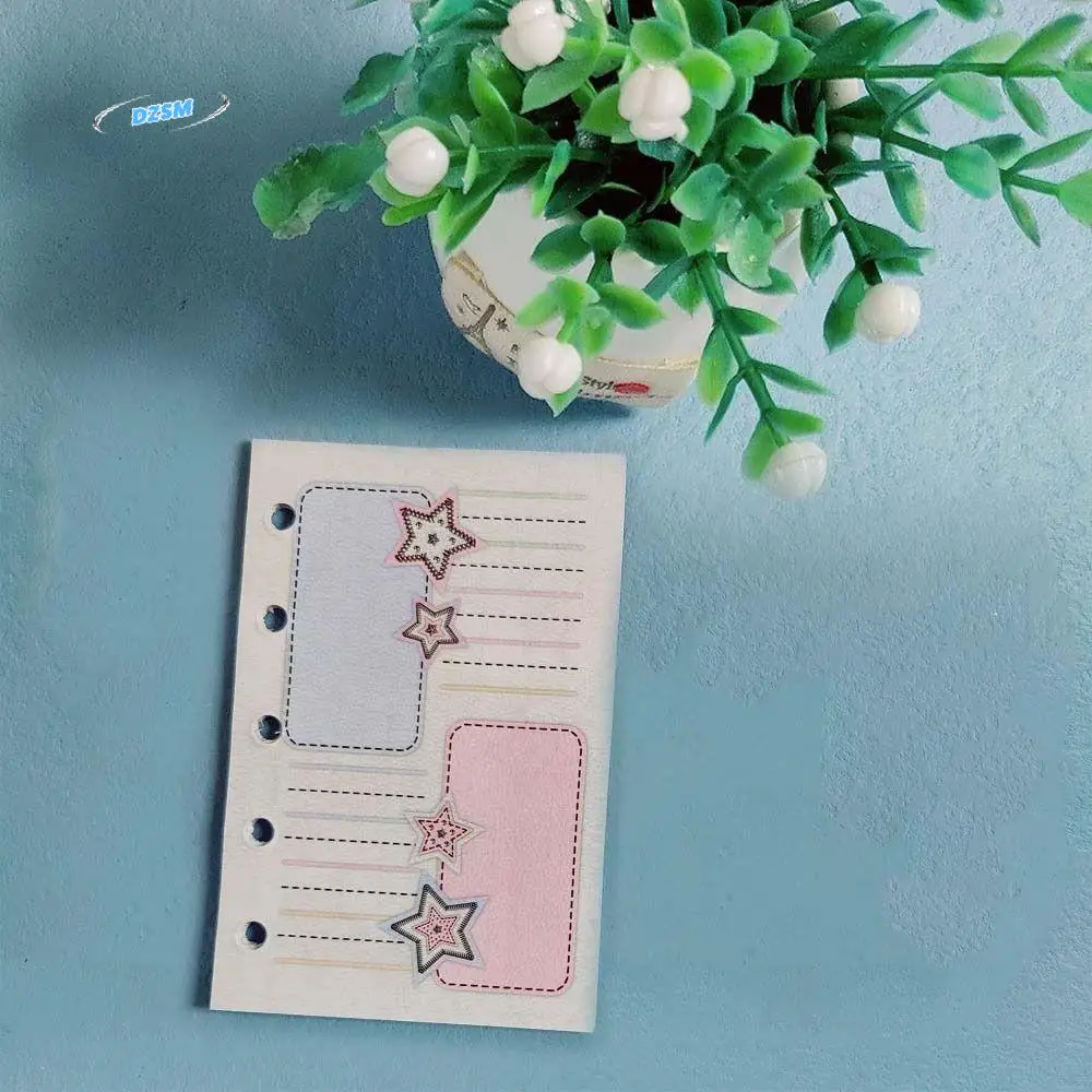 

5 Hole M5 A8 Loose Leaf Refill Paper Star 60Sheets Inner Refill Spiral Binder Paper Daily Monthly Weekly Agenda Indexing Cards