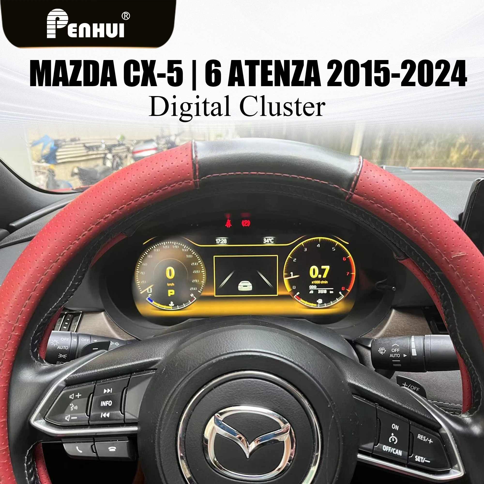 Car HUD LCD Cluster instrument multimedia dashboard Modification For Mazda 6 Atenza Mazda CX-5/6 2015-2024 Mulitmedia Panel