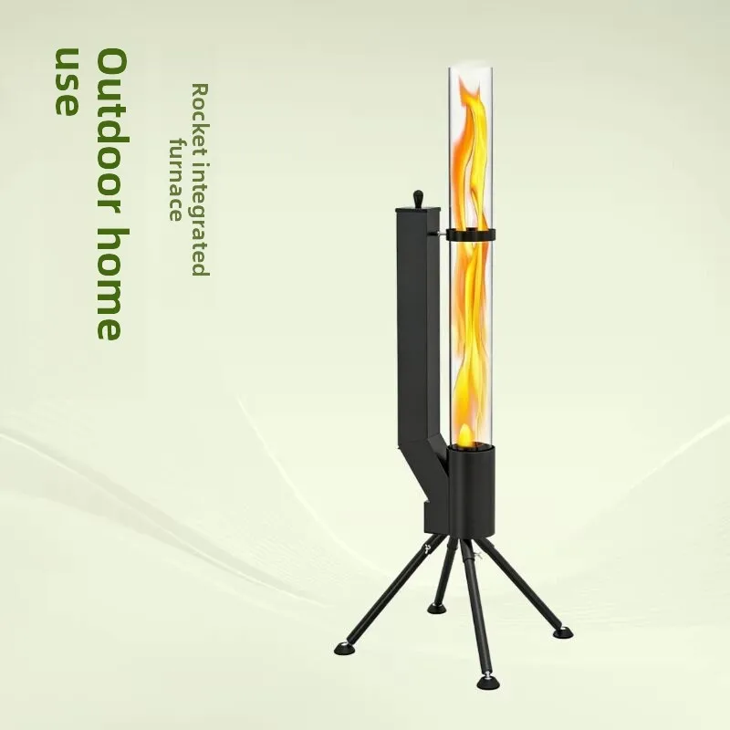 Vertical Wood Burning Furnace Patio Heating Furnace Outdoor Camping