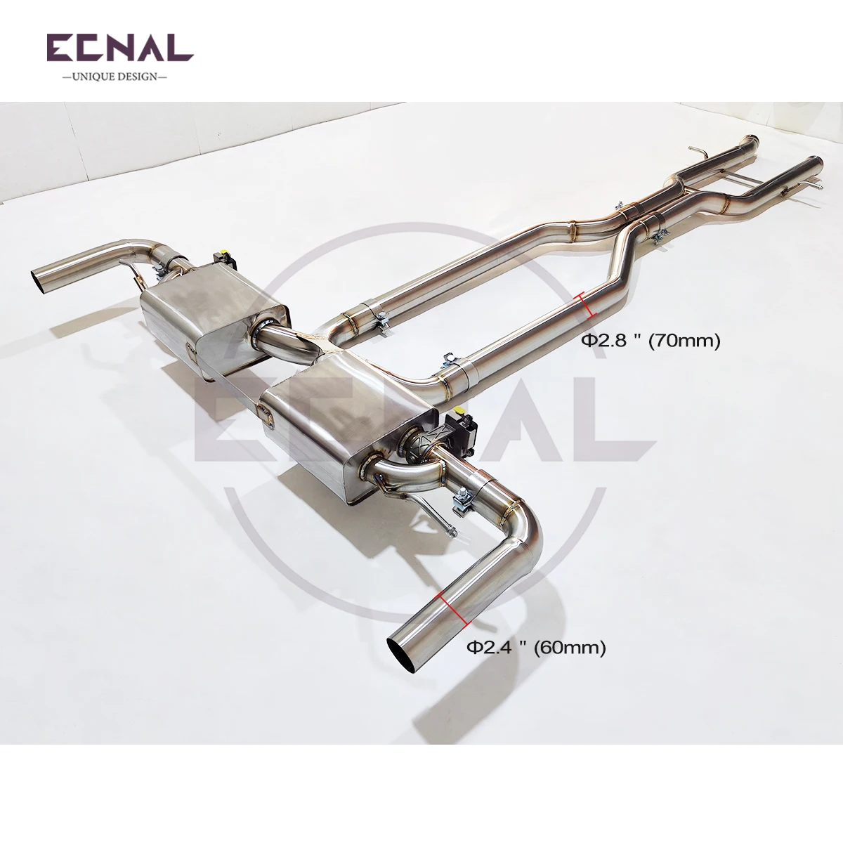 

Ecnal Exhaust Catback with Valve Muffler for Mercedes Benz GL450 2013+ High Quality SS304 Valved Exhaust Pipe System