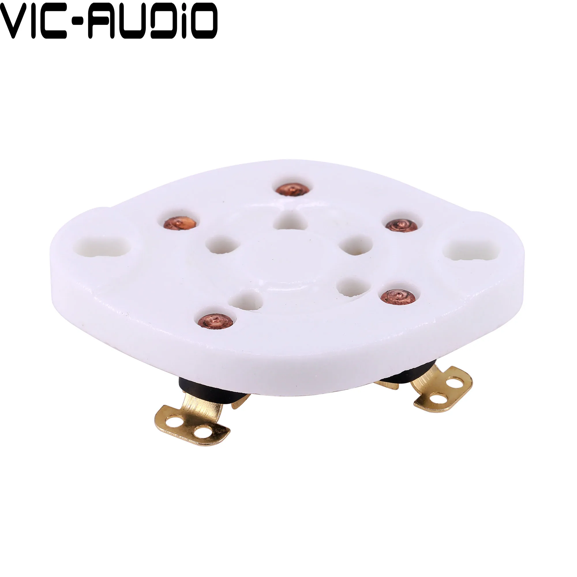 1 Máy Tính 5Pin Ống Ổ Cắm Gốm U5A Mạ Vàng Cho FU7 FU-7 FD422 807 Ống Chân Không Socker Khuếch Đại Âm Thanh HIFI
