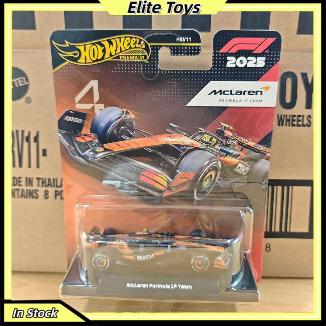 ニューホットウィール-プレミアム-2025-f1-レーシングカー-モデル-合金-1-64-ダイキャストモデル-マクラーレン-no4-フォーミュラ1チーム-コレクタブルビークルトイ