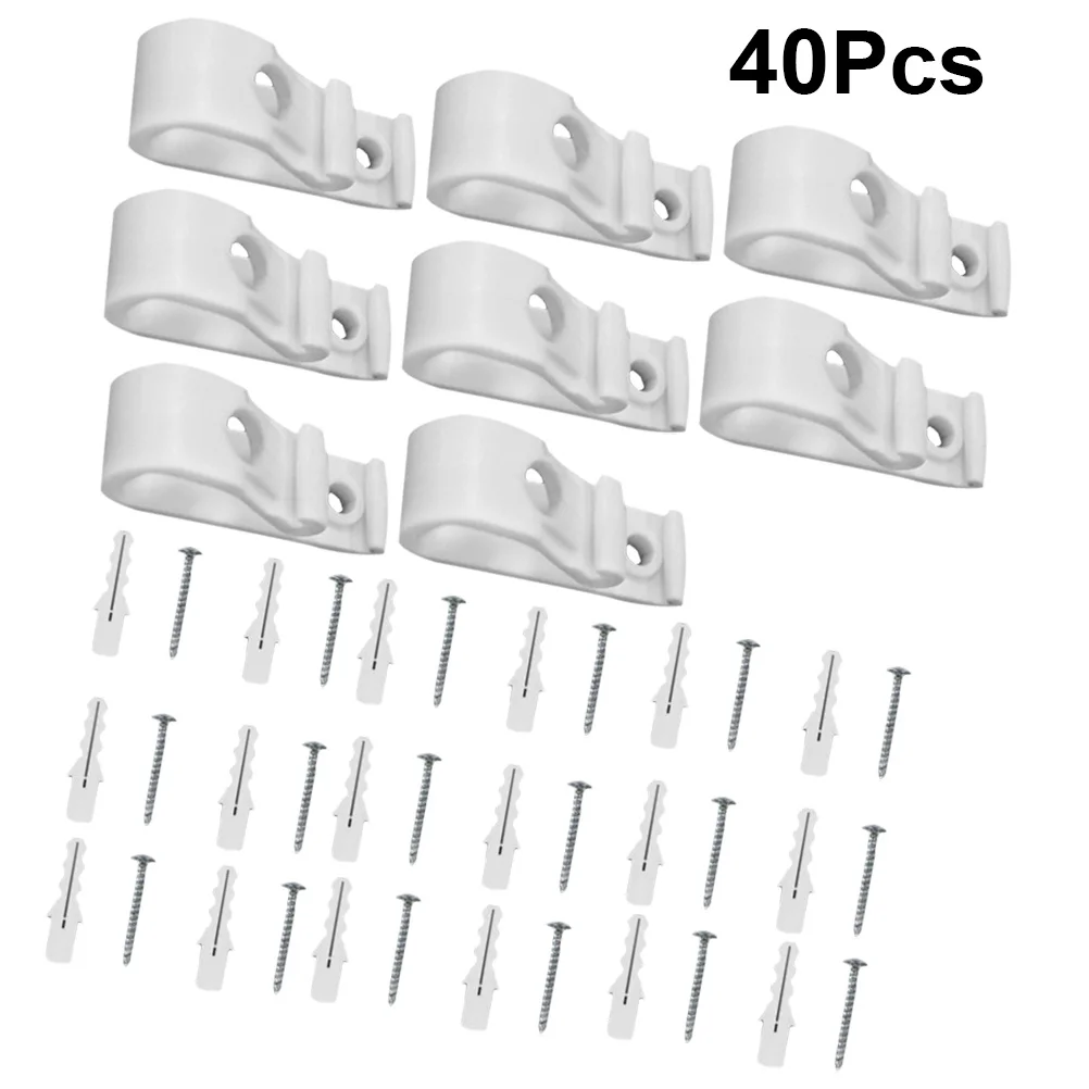 

2Set Safety Hook Fixer for Curtains Shades Blinds Chain Cord Control Child Animal P-Clips Vertical Roller Clear Plastic Heavy