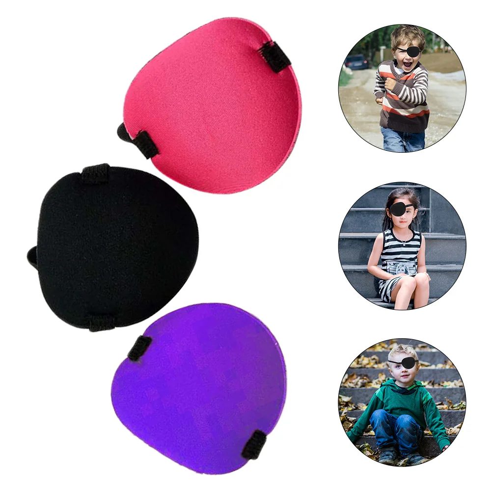 

3pcs Eye Cover Kids Patches Soft Protector Blindfold Portable for Medical Purposes Polyester Amblyopia Child Single