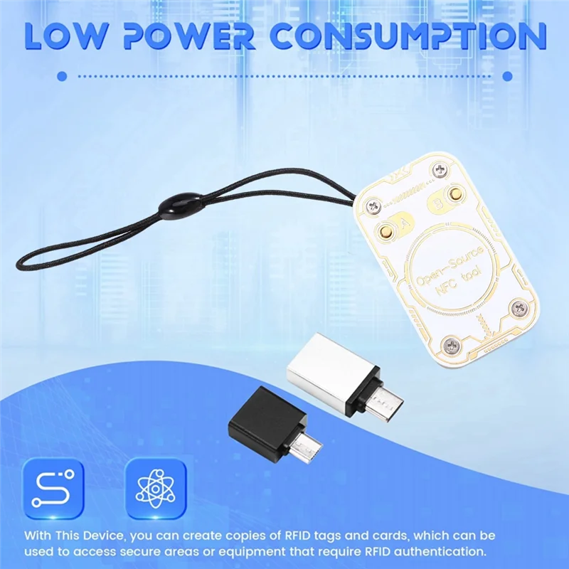 

AIAI Chameleon Ultra RFID Smart Chip Reader+5XUID/CUID Keychain Smart Card Emulator 125K 13.56M IC ID NFC Card Decode