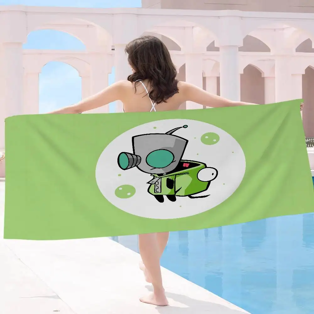 Invader Z-Zim Big Microfiber Beach Towels Quick Dry Towel Sand Beach Towels Pool Towel For Travel Swim Pool Yoga