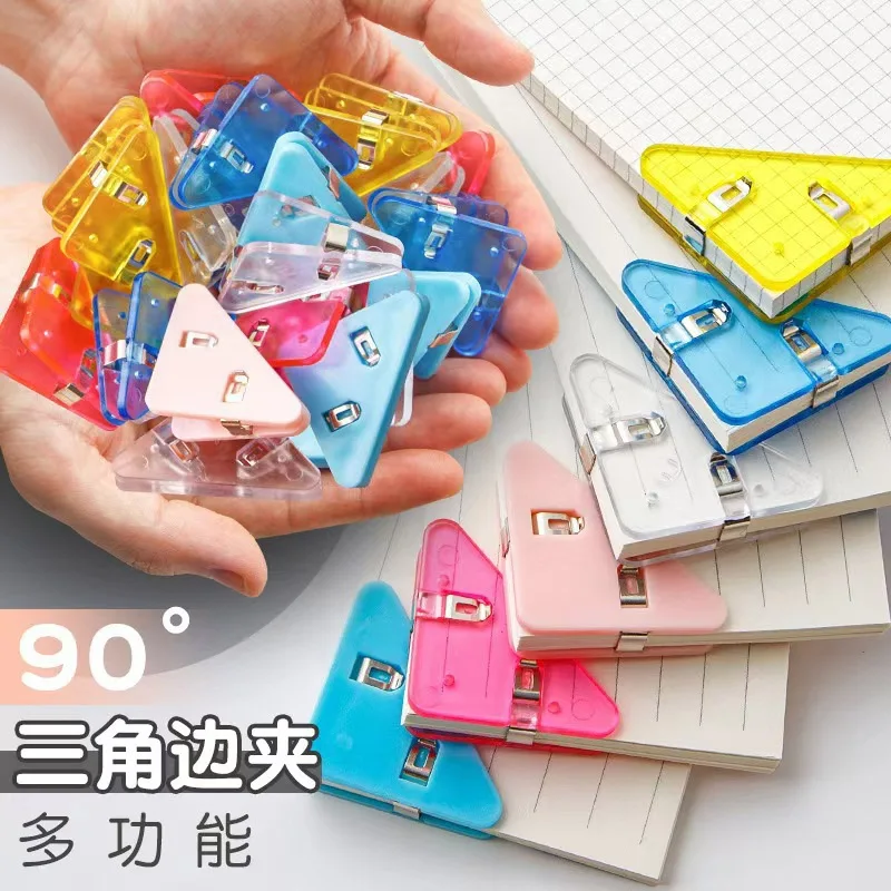 6pcs Triangle Binder Clip, Mini Triangular Ticket File Page Clips For Exam Paper Books Office School Bill Receipt Paper Organize