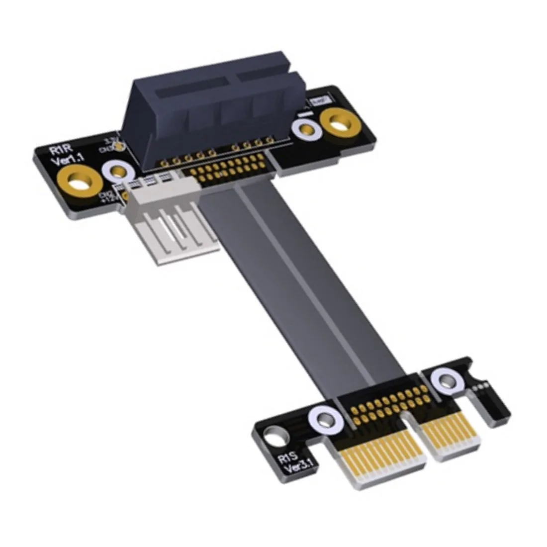 ADT-Link R11SF PCIe 3.0 x1 auf x1 PCIE3.0 Verlängerungskabel 8G/bps High Speed PCI Express Riser Card Extender Flachbandkabel für GPU