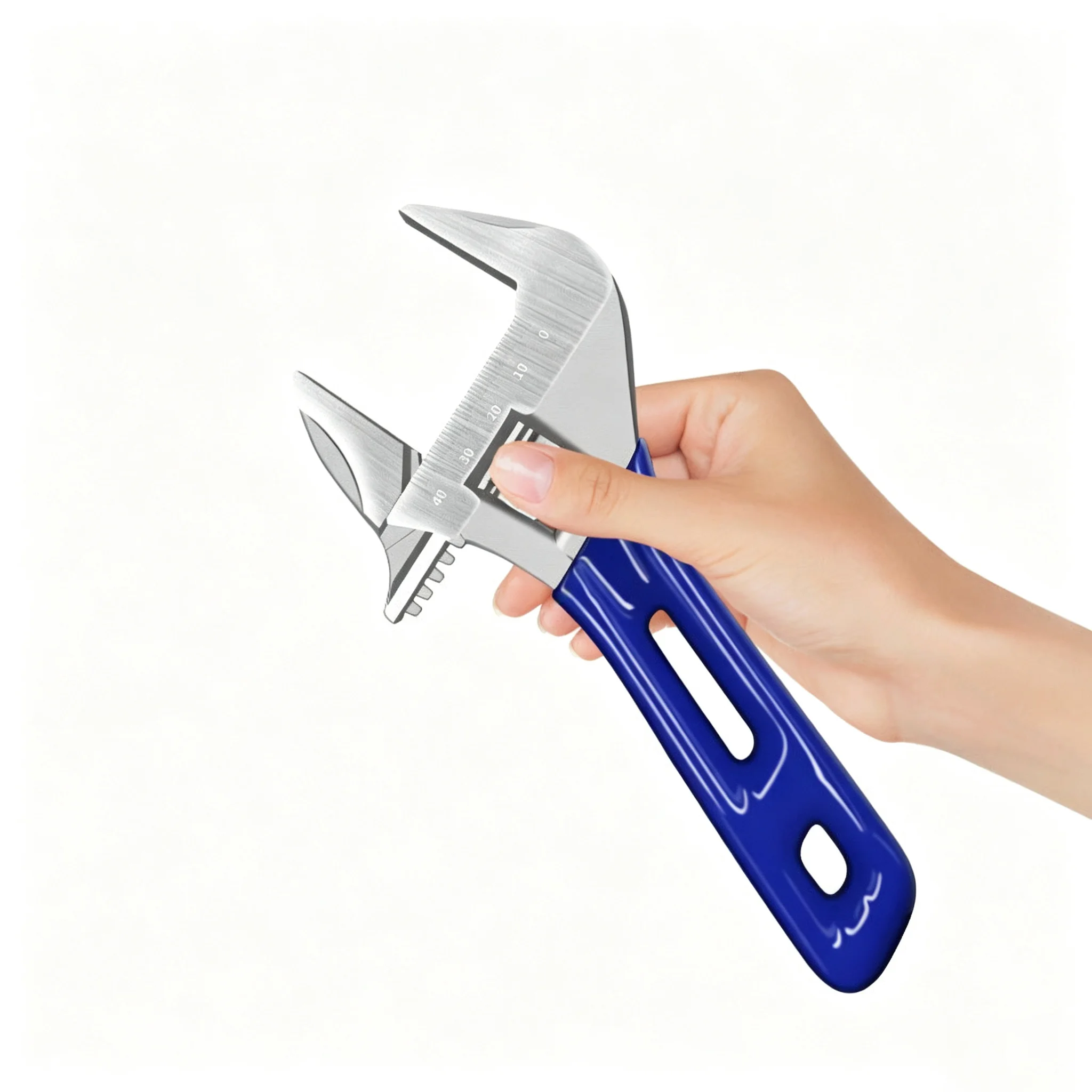 6/8Inch Short‑Handle Adjustable Bathroom Wrench Large Opening Non‑slip Spanner Plumbing Faucet Nut Repair Hand Hardware Tool