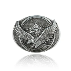 Western Belt Buckle Initial Vintage-Cowboy Rodeo Silver Large Skull Belt Buckle for Men Women