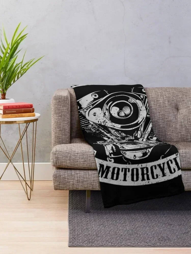 Shovelhead Engine Throw Blanket Decorative Sofa Weighted Blankets